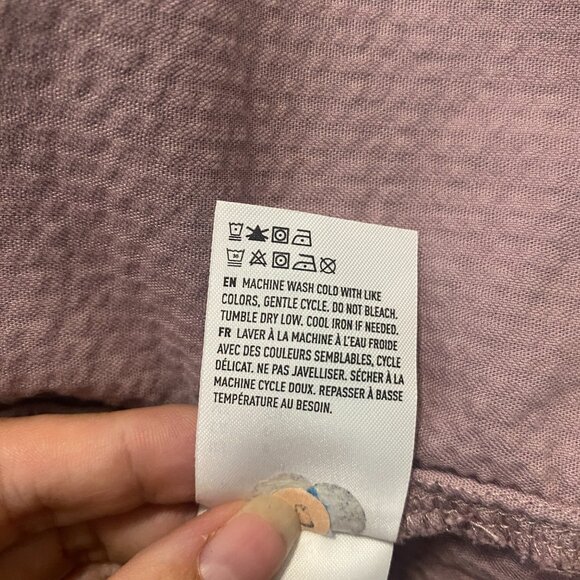 AMERICAN EAGLE Purple Cotton Cropped Distressed Corduroy Jacket Size Small - Picture 7 of 7